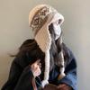 Vintage Knit Beret Wool Blend Warm Hat For Autumn Winter Women