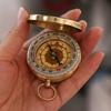Luminous Pocket Compass Pure Copper Flip Compass Enhanced Navigation Compass  Outdoor Activities