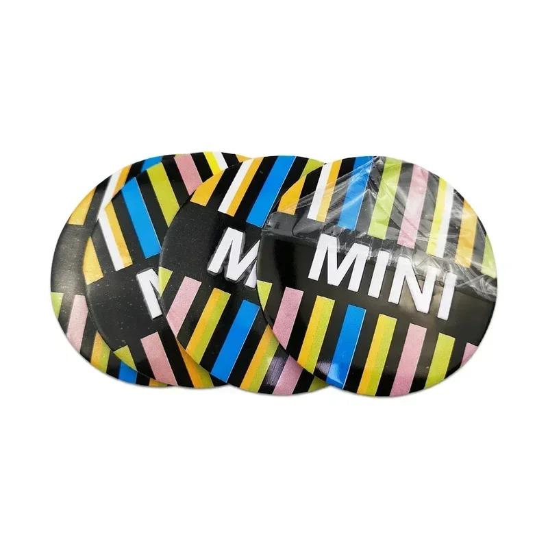 4pcs Car Wheel Hub Center Stickers Decals for Mini Cooper JCW R50 R52 R53 R56 R57 R58 R60 MINI CLUBMAN COUNTRYMAN Accessories