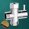 Three Function 3 Way Switch Faucet Valve Copper Shower Tap Connector  Bathroom Accessories