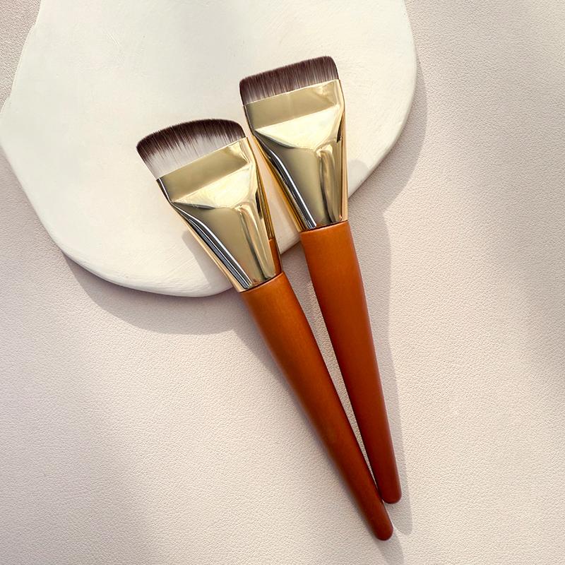 New Concealer Brush One-Shaped Wooden Handle Single Traceless Liquid Foundation Base Makeup Flat Head Mask Makeup Brush