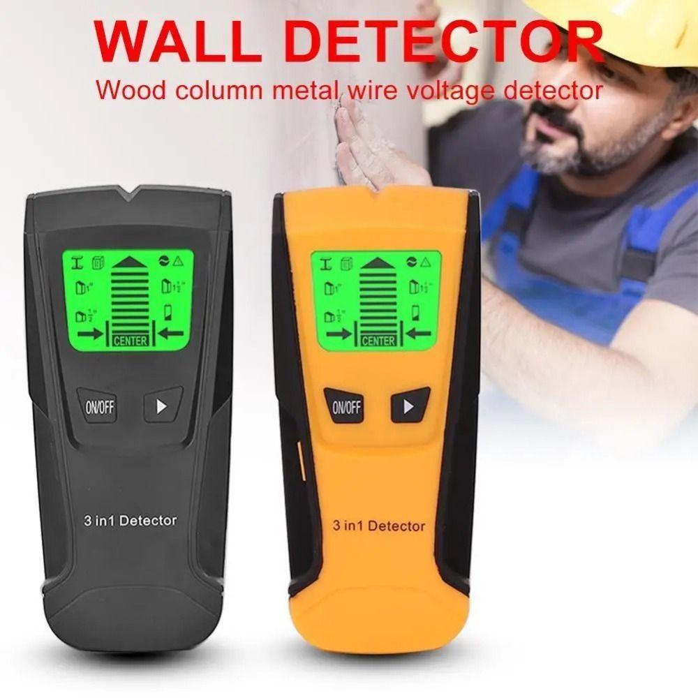 LCD Display AC Voltage Live Wire Detector 3 In 1 Wall Stud Finder Industrial