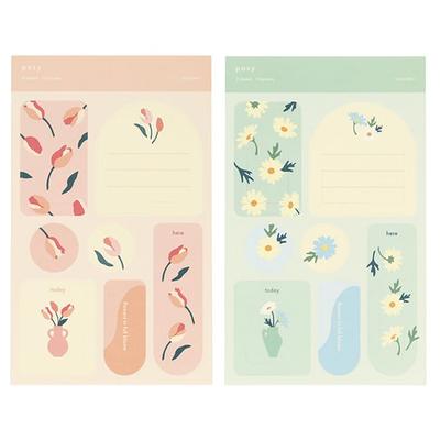 Of Posy Bookmark Paper Bookmark Pink [Delfonics] [Set 2] (Light & Mint)