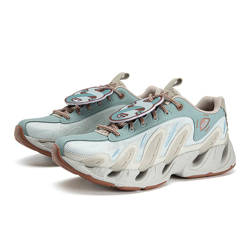 Fila VETTA Abrasion Resistant Lightweight Breathable Low Top Chunky Sneakers Men's Sea Wave Blue/Rain Dim Gray F12M621102FCR