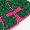 Womens Casual Cotton Blend Jacket Green Color Block Round Neck Butterfly Detail Street Style
