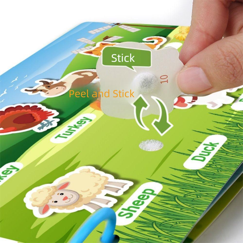 4pcs Handmade Montessori Quiet Busy Book Paper DIY Kids Busy Book Toy Quiet Stickers Book Toddlers