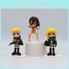 Unique Attack On Titan Character Statues Set Including Mikasa Eren And Levi Design Toys