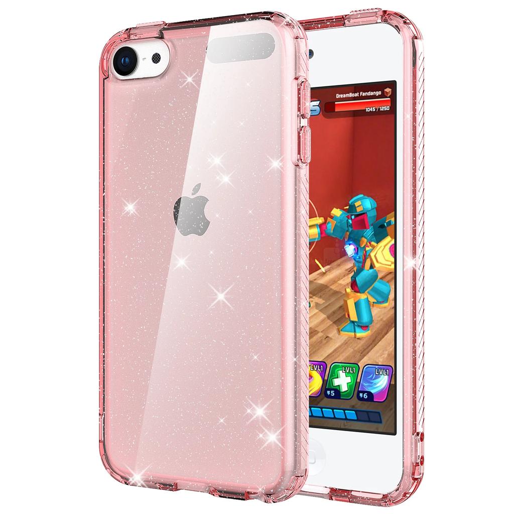 Bling Weiche Hülle für iPod touch 5/6/7, Luxuriöse Hohe Qualität Starkes Silikon Stoßfest Transparente Schutzhülle für touch 5/6/7