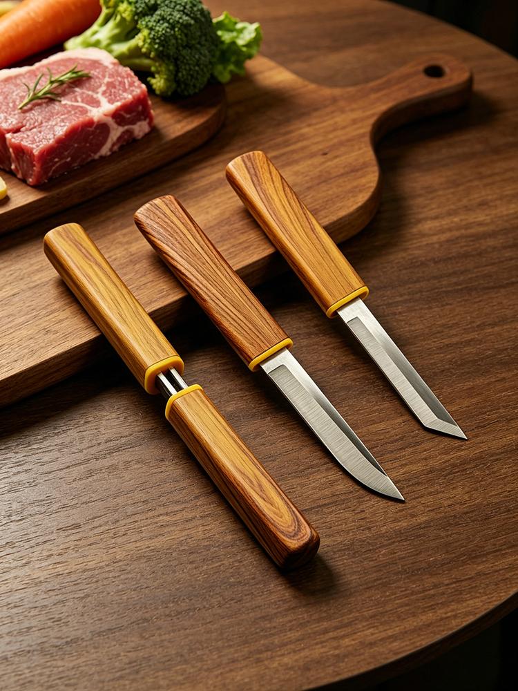 2pcs/set Stainless Steel Fruit Knife Cutter Table Knife Meat Cleaver Butcher Knives 1