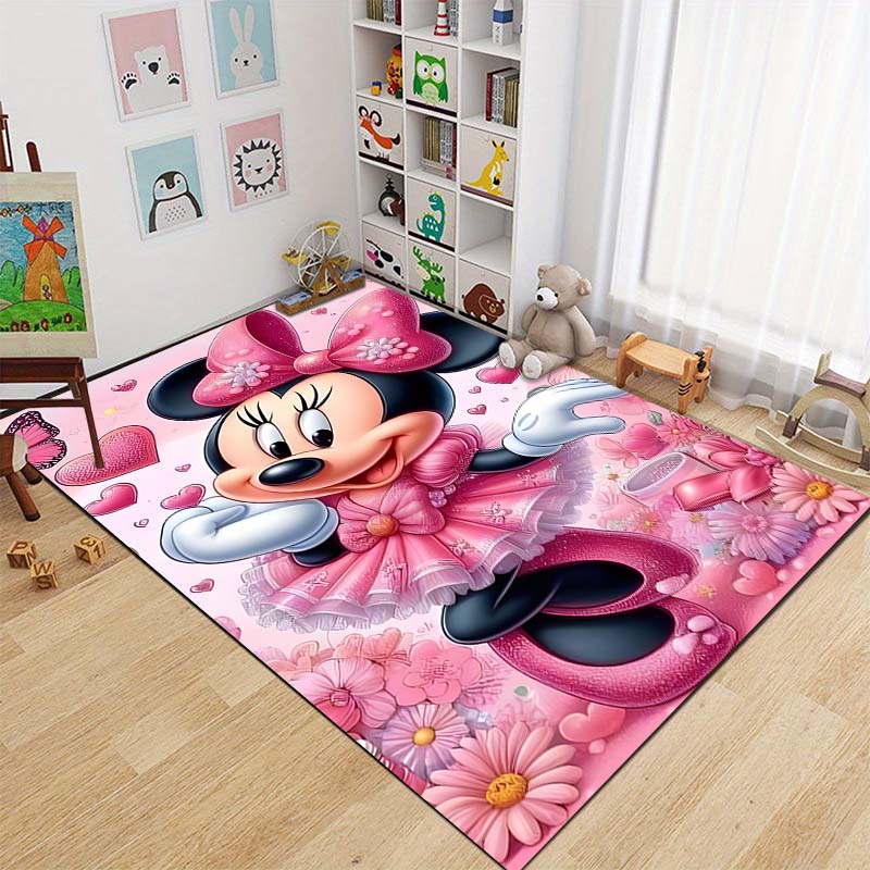 3D M-Minnie M-Mickey Mouse Printed Rug Carpet for Living Room Bedroom Floor Mat Decor Surprise Gift for Boys and Girls Potdemiel