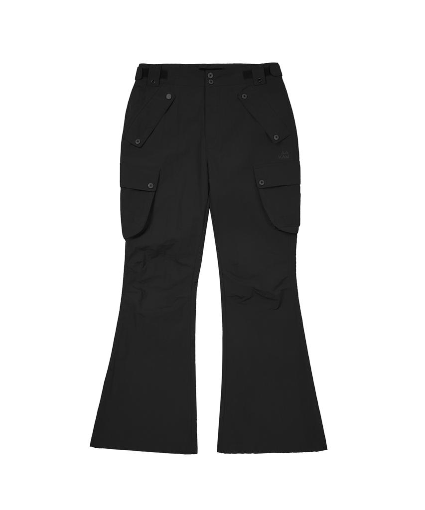 AAKAM Flare Ripstop Cargo Pants (Black)