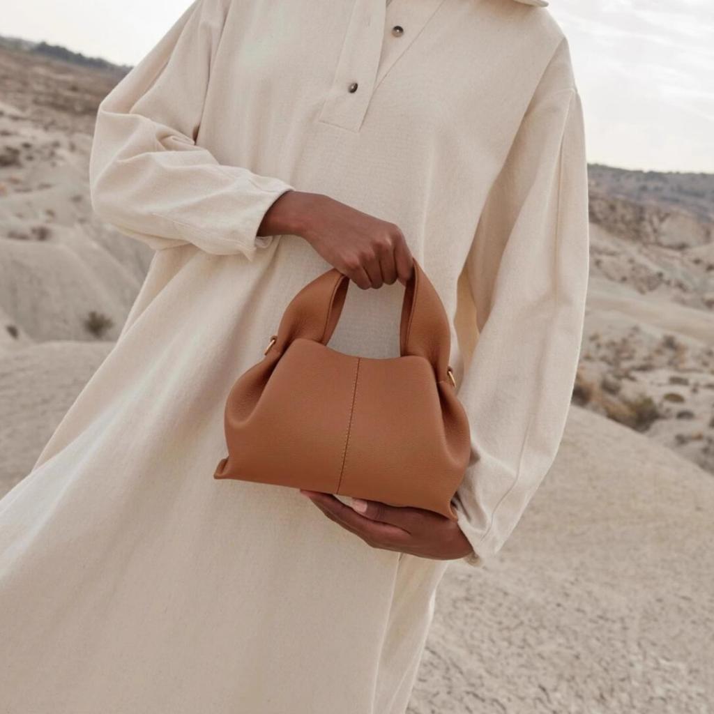 French Poleno Cloud Bag Women's Bag Niche High-end Sense Oblique Span Shoulder Handbag Women's Fashion Pleated Dumpling Bag