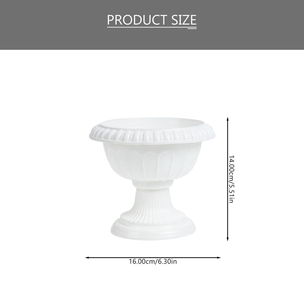 Wedding Flower Pot Home Decor European Style Planter Household Balcony Pots Outdoor White Vase Plastic Porch Vintage