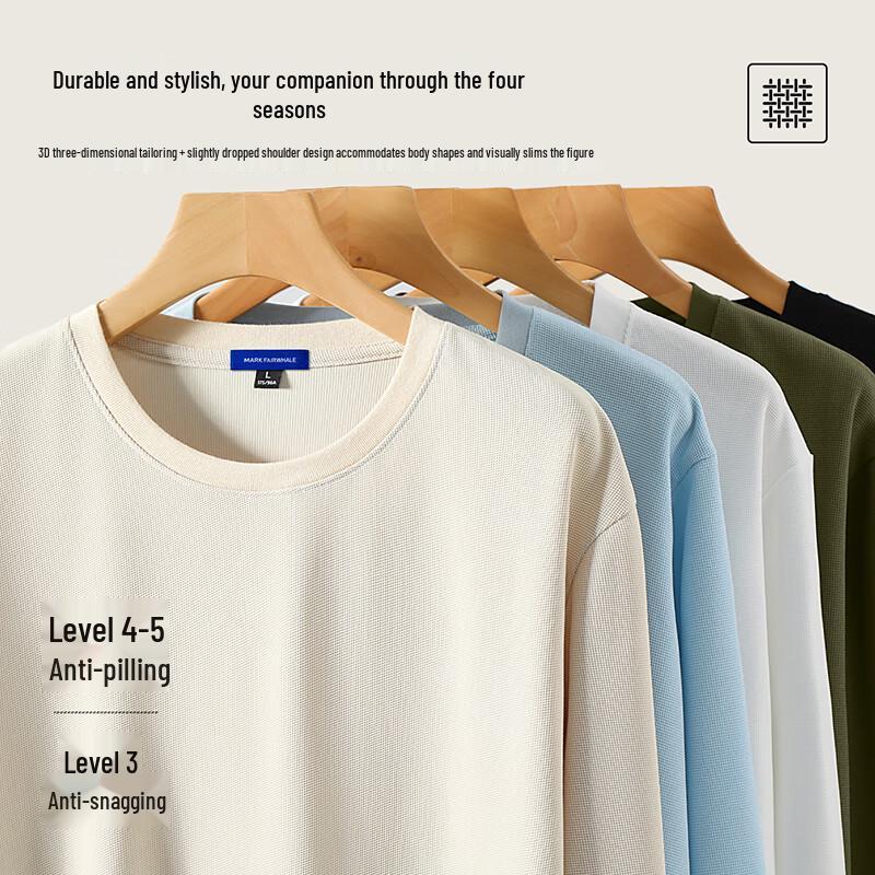 Mark Fairwhale Men's Waffle Knit Long Sleeve T-Shirt