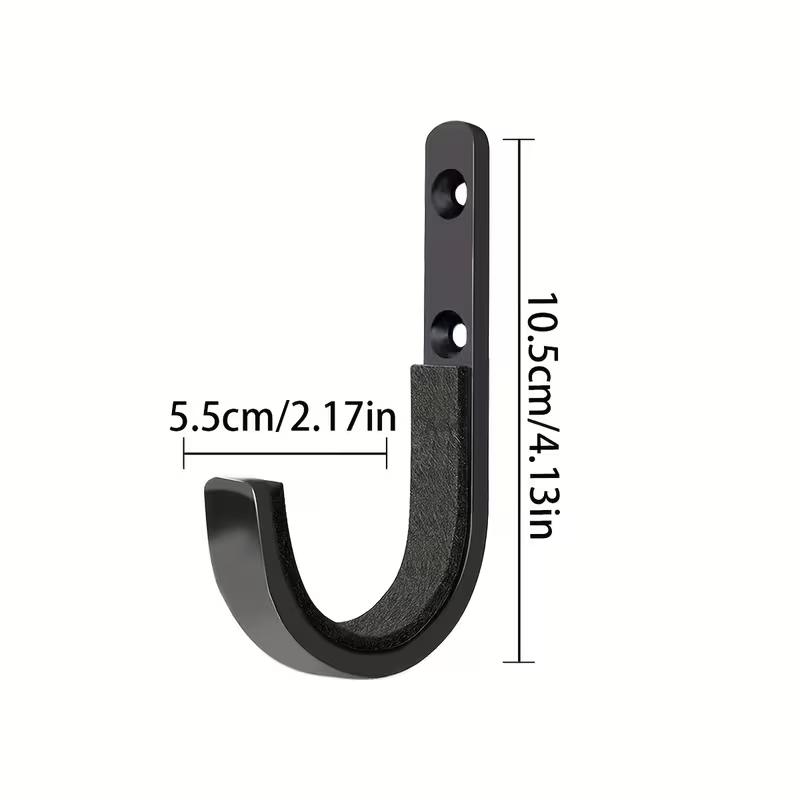 Wall Mounted Hooks for Hanging Bags and Tools, Sturdy Wall Mounted Storage Solutions, Sturdy Garage or Wardrobe Brackets