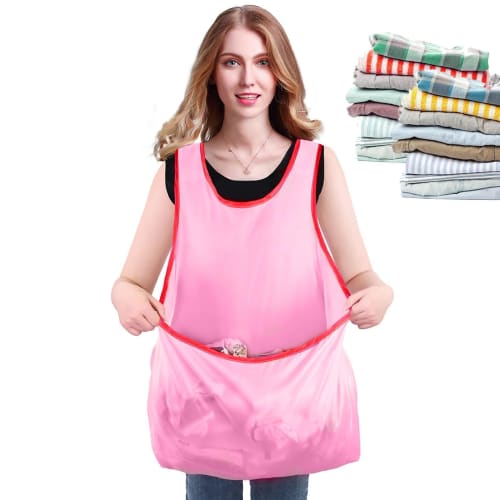 Mcnkoow Kangaroo Apron, Laundry Apron, Clothes Drying Apron, Laundry Apron with Pouch, Kangaroo Laundry Apron, Portable Clothes Drying Apron, Waterpro