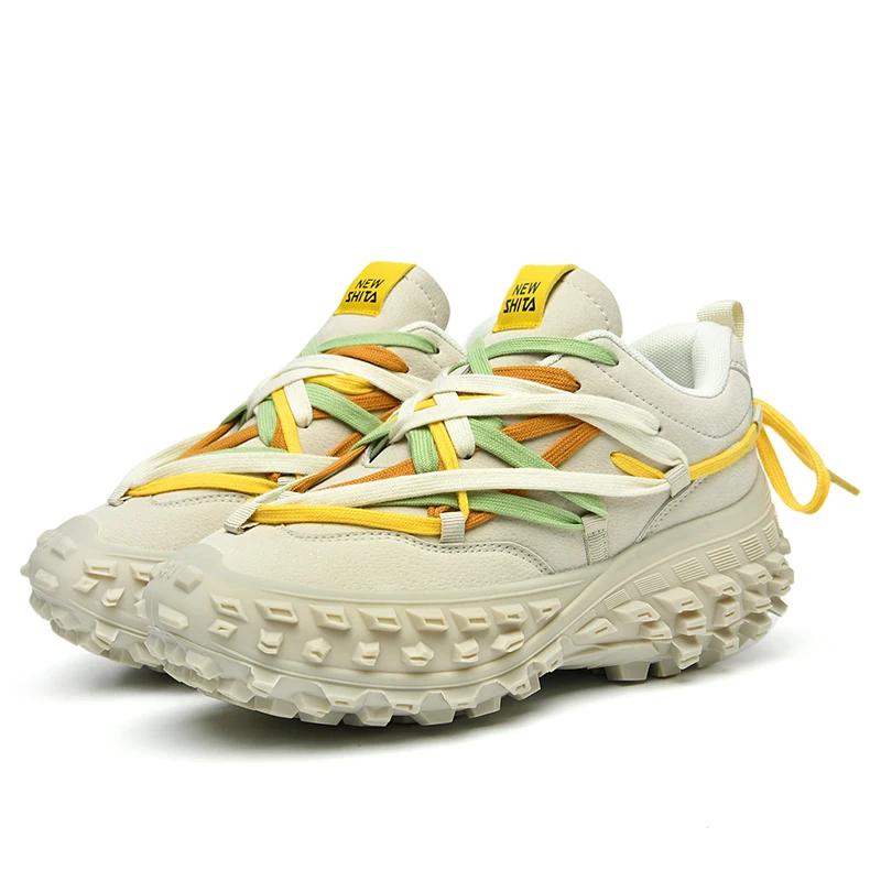 Tire Dad Shoes Men's 2026 Summer New Thick Sole High Rise Trendy Brand Versatile Casual Sports Trendy Shoes