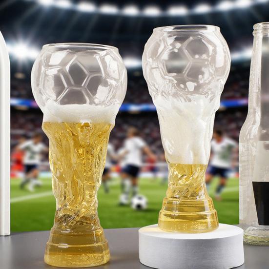 Trophy Beer Glass, High Borosilicate Glass Cup for Craft Beer, Large Capacity Soccer Trophy Mug, Bar Home Beer Cup Party Gift