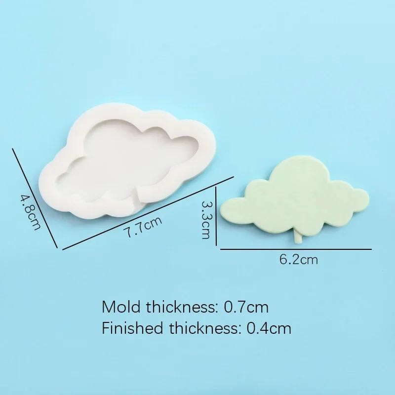 Cloud Star Moon Rainbow Silicone Fondant Mold Hot Air Balloon Chocolate Gumpaste Cake Molds 3D Cloud Mould Cake Decorating Tools