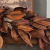 Brown Magnolia Leaf Garland, Artificial Magnolia Leaf Garland Realistic, Autumn Magnolias Leaf Artificial Garlands