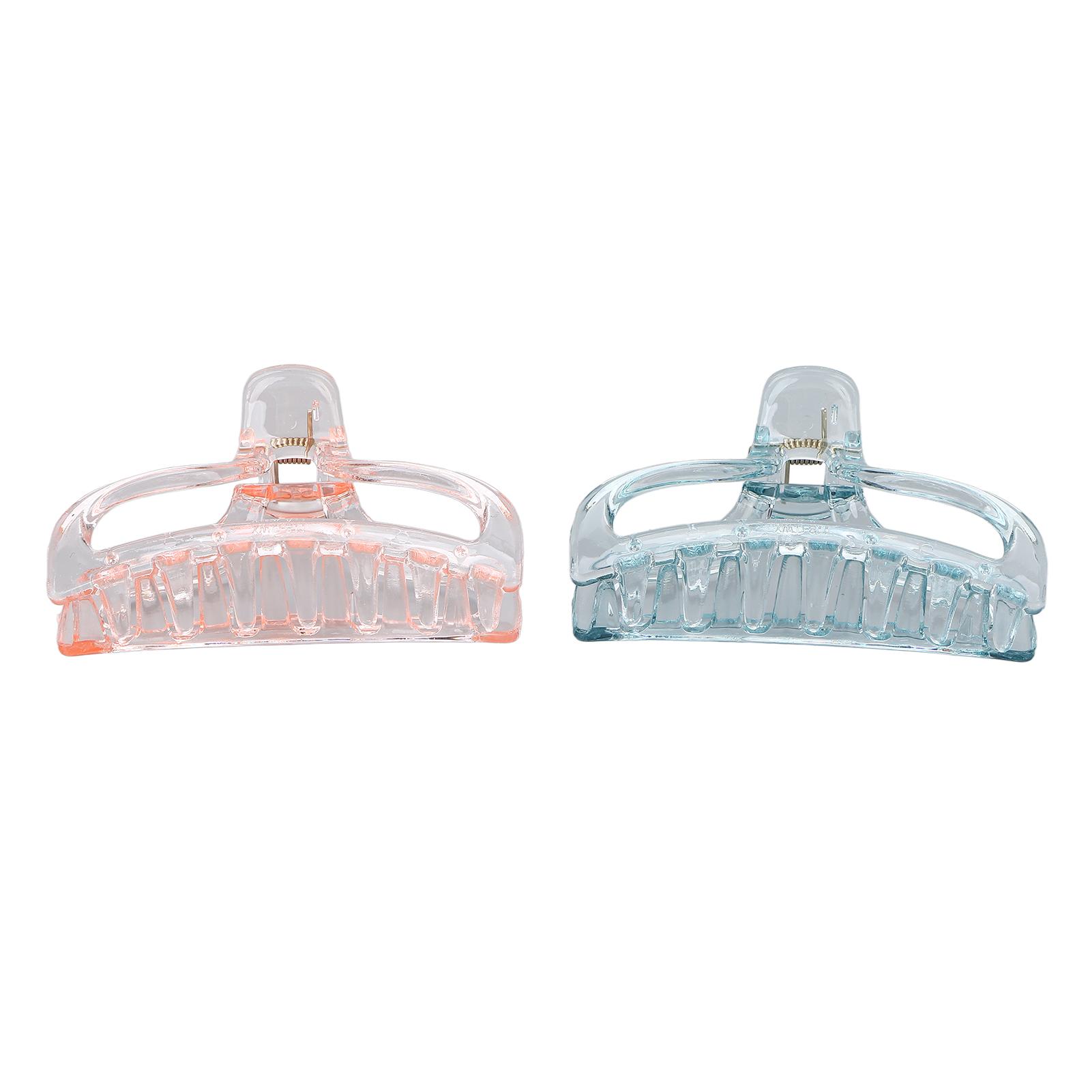 

2PCS Hair Claw Clip Plastic Resin Non Slip Jaw Hairpin Accessories for Bathing and Makeup