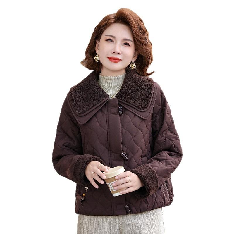 Winter Simple and Versatile Short Cotton-padded Clothes Large-size Women's Clothing High-end Casual Loose Warm Cotton Clothes