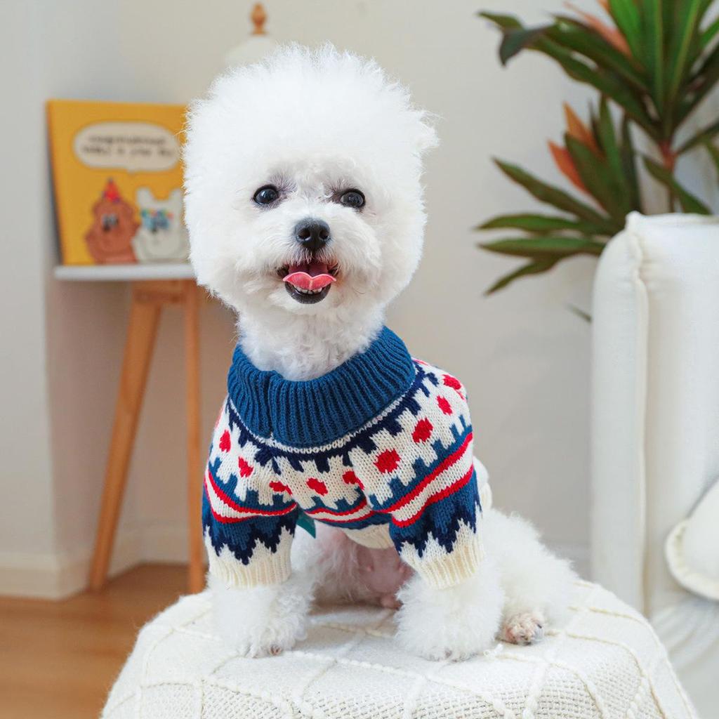 Cozy Autumn/Winter Floral Sweater for Pets