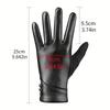 [Genuine Leather Gloves] Stylish Genuine Leather Women's Touchscreen Gloves - Black, Three-Button, Soft Winter Gloves, Casual Outdoor Gloves