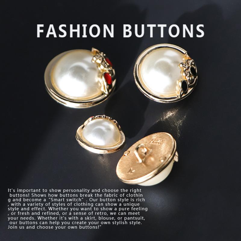 10 Buc Butoni de Palton Metal Perlat Butoni Decorativi de Înaltă Calitate Exquisite Haine Cămașă Cardigan Butoni Daquan