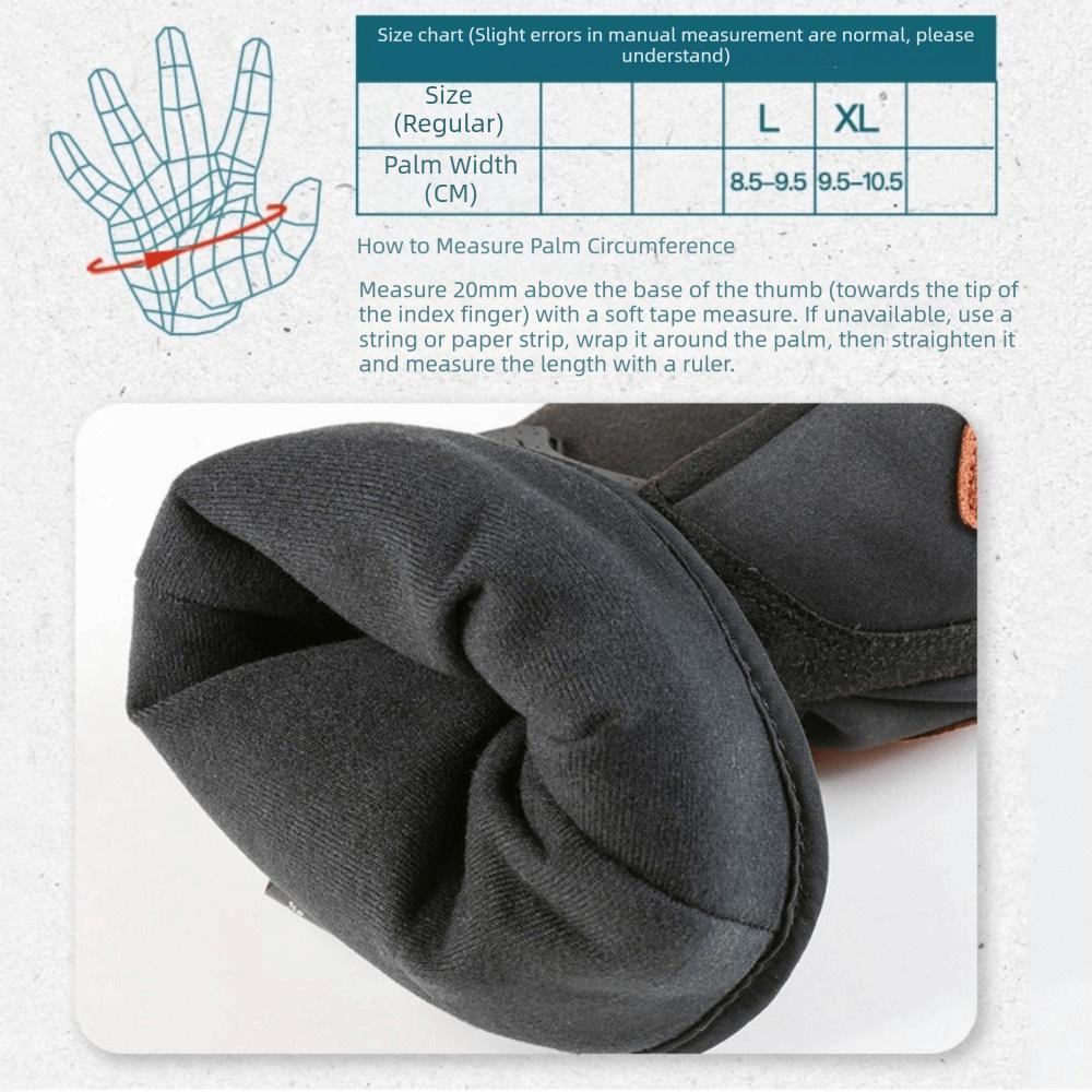 1Pair Touch Screen Motorcycle Gloves Waterproof Biker Gloves  for Cycling,Hiking,Running,Driving