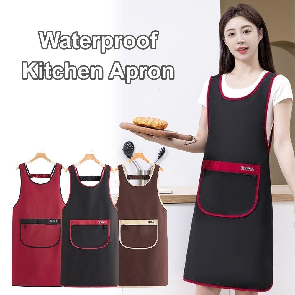 Waterproof Chef Aprons Polyester Kitchen Overalls New Working Clothes  Home Use