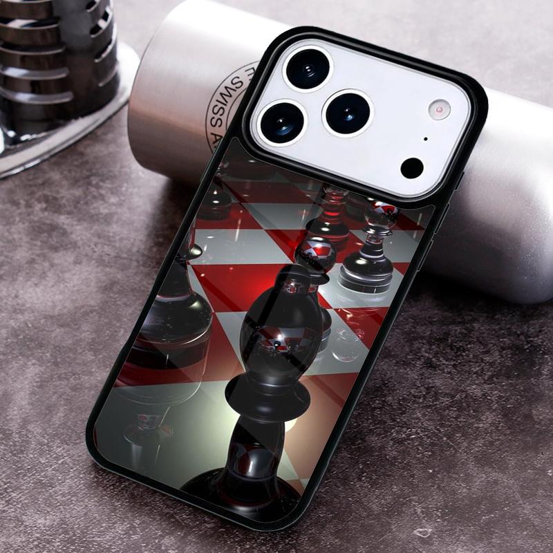 Luxury Chess Phone Case for iPhone 17 16 15 Pro Max Air 14 13 12 11 Plus Shockproof Capa Cover