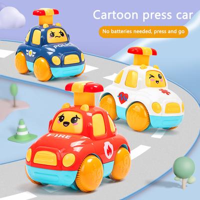 Baby Toy Cars for Boys 1 2 3 Years Gift Press and Go Police Car Educational Toys Pull Back Cars Toys for Toddlers 12 18 Months
