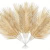 5 pièces Feuilles de palmier artificielles dorées Plantes tropicales artificielles Faux fleurs Pour intérieur extérieur Maison DIY Remplissage de vase Décoration fête de mariage