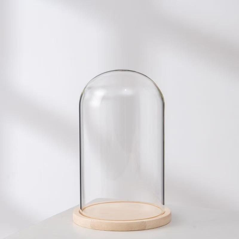 Preserved Flower Glass Dome Ornament - Creative Christmas Gift Transparent Vase