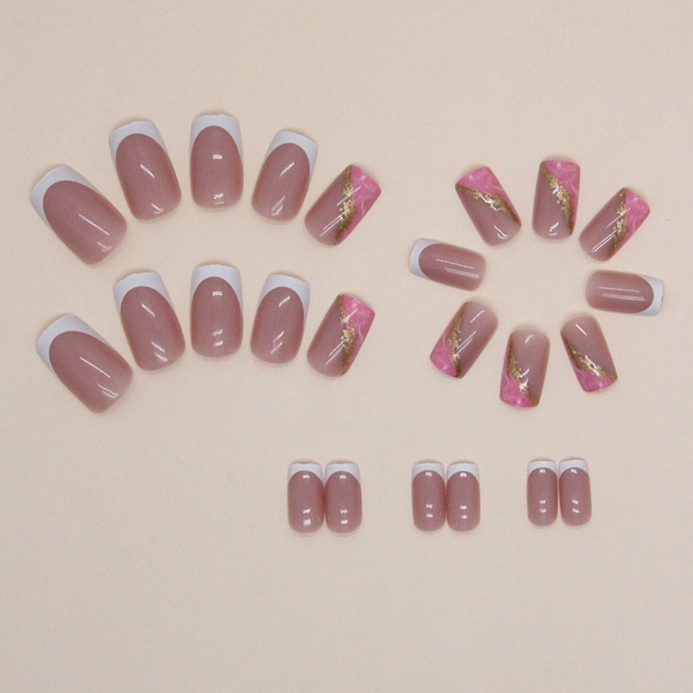Pink Blue Fake Nials Long Square Press On Nails New Nail Tips  DIY