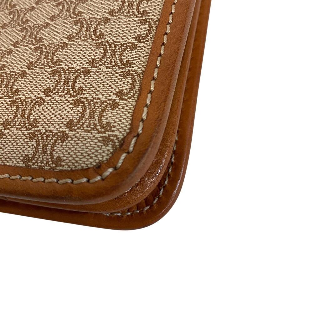 CELINE Clutch pouch Macadam PVC business bag Brown PVC Used