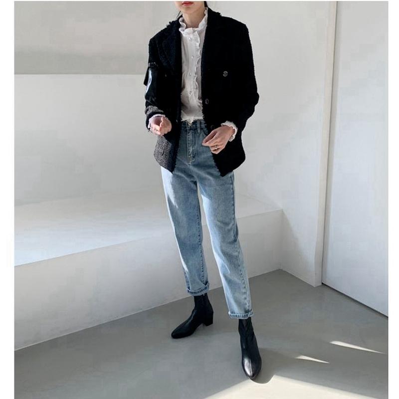 Summer Women's High Waist Was Thin Wide Leg Jeans Straight Loose Korean Style Pants