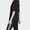 Adidas Trefoil Logo Crew Neck T-Shirt Women Tops Black EC1884