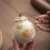 Ceramic Wood Ash Tea Caddy: Moisture-Proof, Fresh-Keeping Storage Jar for Goldfish Design