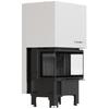 Steel Fireplace KRATKI REGNOR 680/280 6 kW Ø 160 3-sided, Black Thermotec and Self Closing Door
