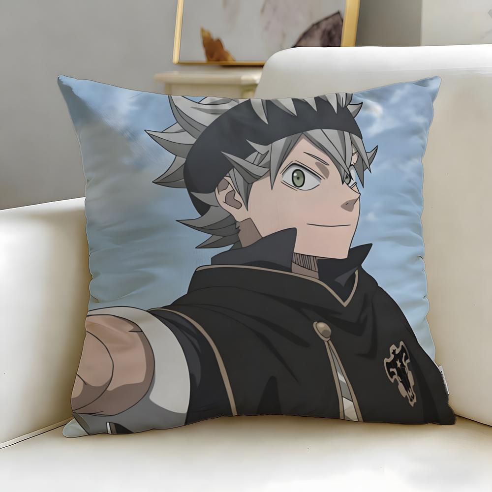 Klasický anime povlak na polštář Black Clover Měkký Snadno omyvatelný Povlak na polštář Univerzální pro pohovku Postel Cestování a Kancelář