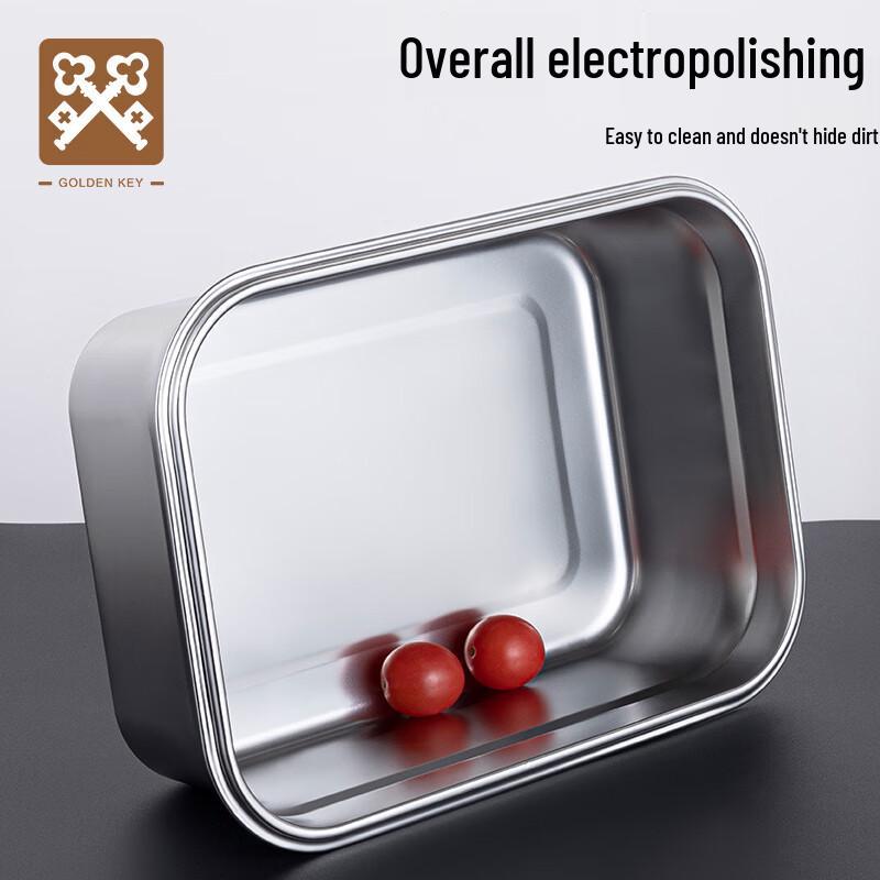GOLDEN KEY Stainless Steel Food Storage Container with Steel Lid