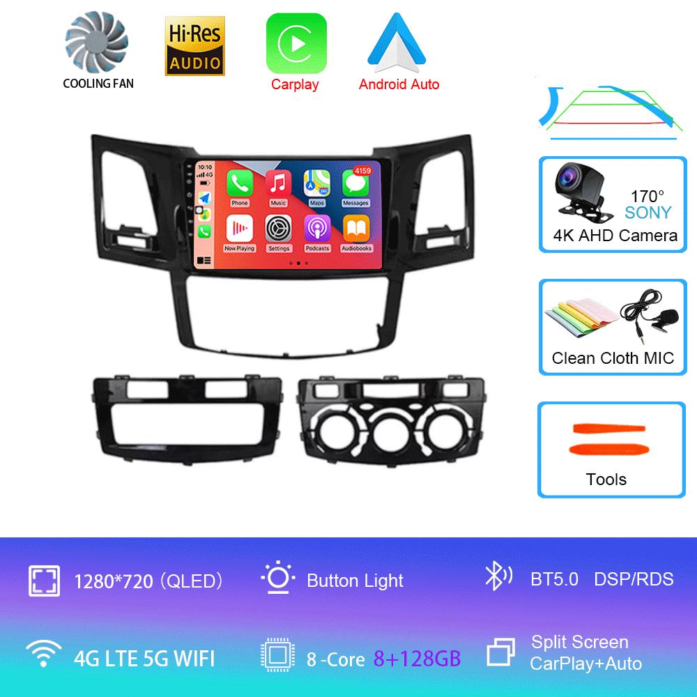 Car Radio Android 14 Carplay Multimedia Player For Toyota Fortuner Hilux Revo Vigo 2005-2007 Autoradio Stereo 2din Head Unit