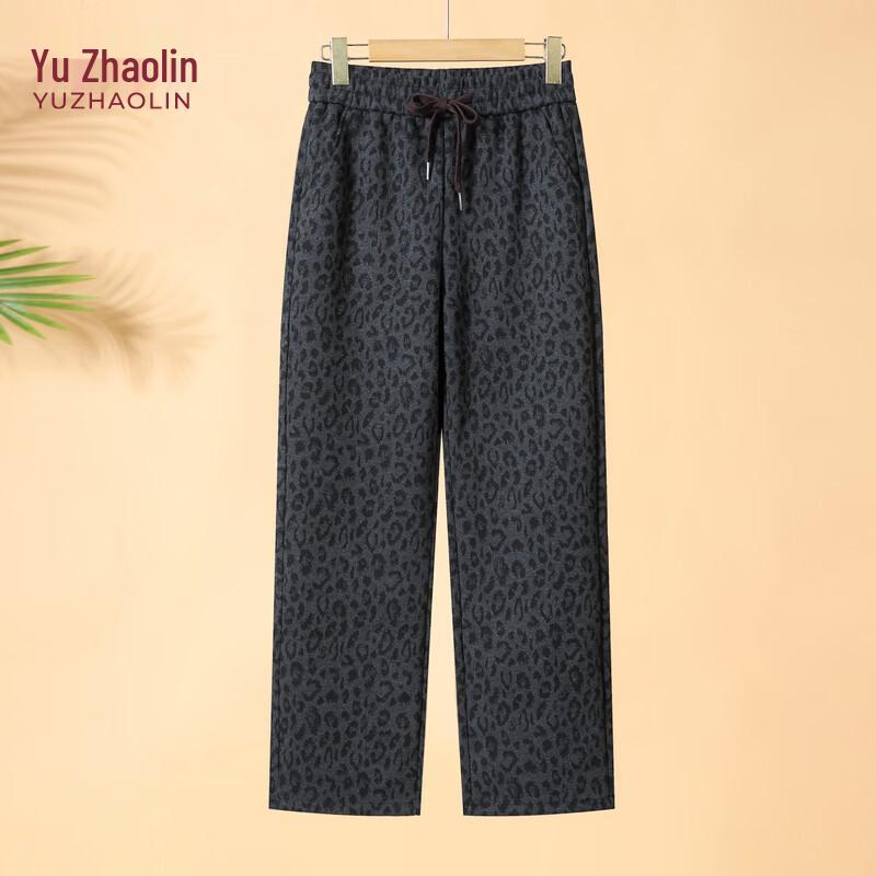 YUZHAOLIN Women s Loose Straight Leg Leopard Print Pants 4XL