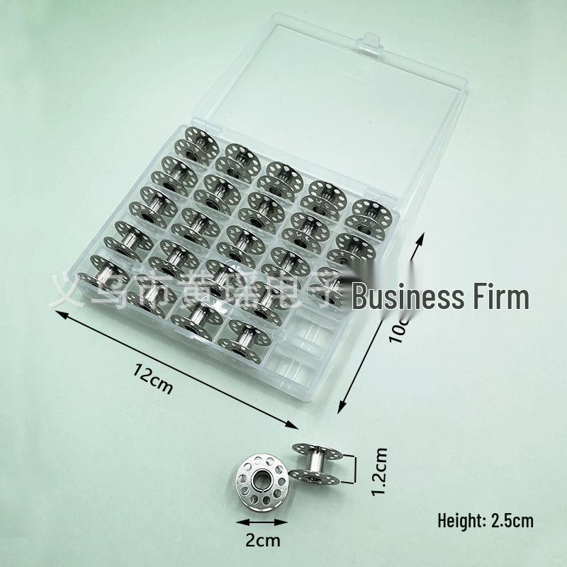 Transparent Plastic & Metal Bobbin Storage Box for Electric Sewing Machines - 5/6/5 Grid