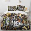 A-Apex Legends Game Gamer Cartoon Bedding Set Printed Bed Set With Pillowcase Bed Duvet Cover Soft Single Double Queen King Size