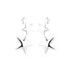 Star Stud Earrings Women'S Summer Creative Three-Star Earrings Plain Circle High-End Trend Earrings