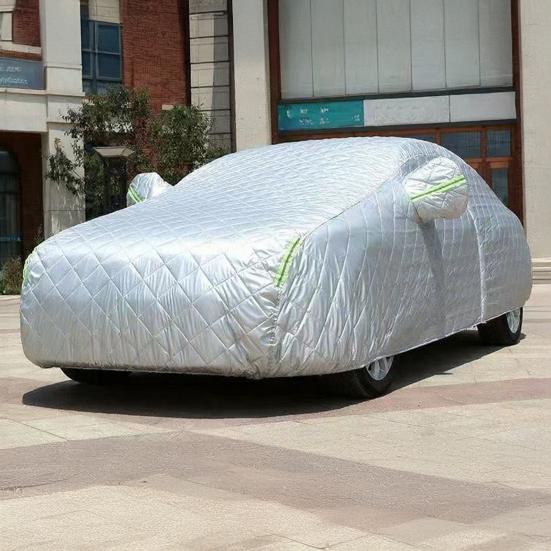 All-Weather Car Cover with Reflective Strips Thickened Cotton Full Coverage Car Cover for SUV Sedan Hatchback Sun And Snow Protection Car Cover Top
