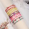 Bohemian Fruit Series Double Layer Beaded Bracelet, Cartoon Rice Bead Woven Hand Rope for Women